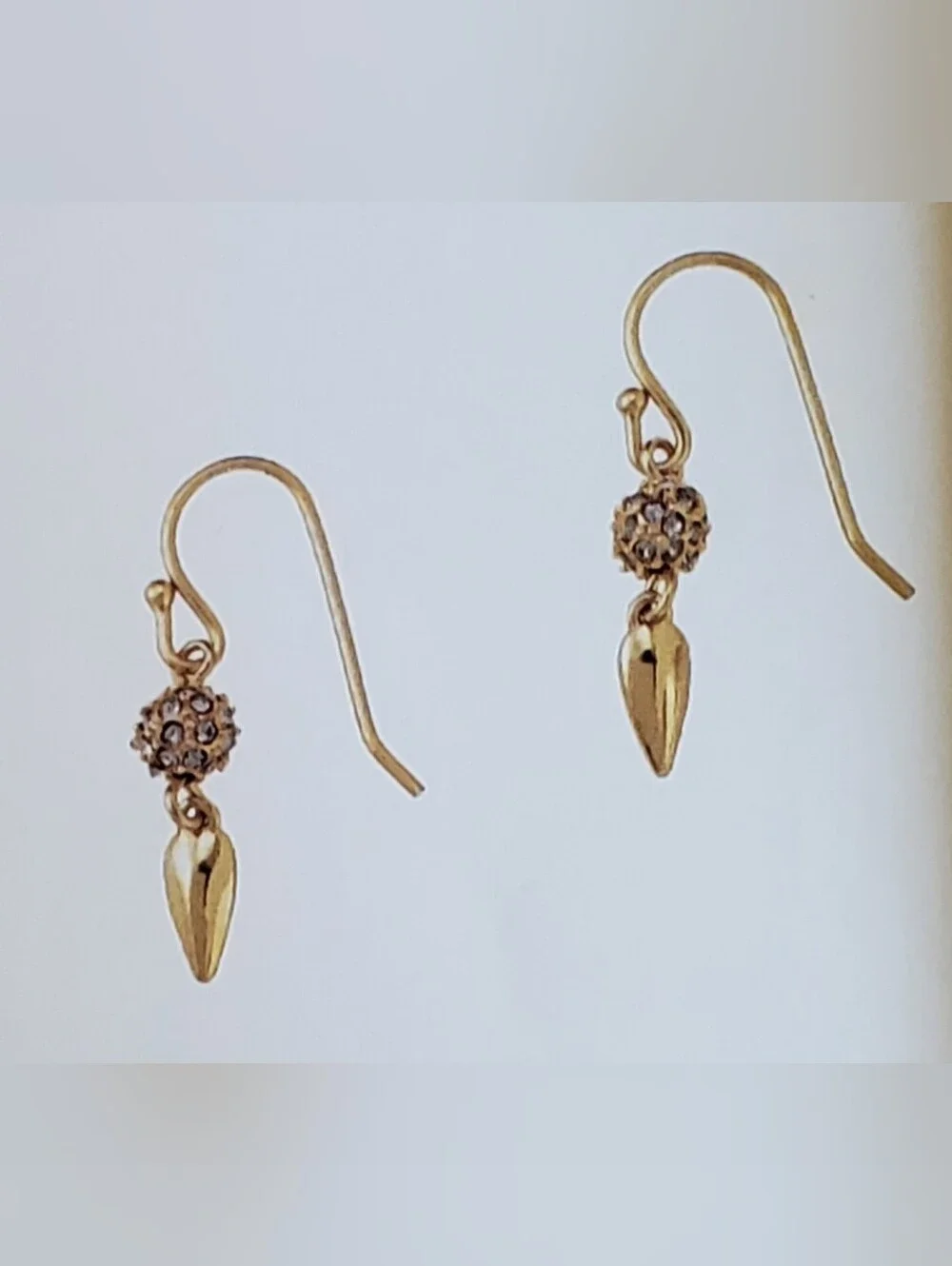 Retired ​Stella & Dot Renegade Mini Drop Dangle Earrings Gold & Pave